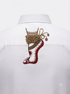 Mata Rani Charan printed White Shirt