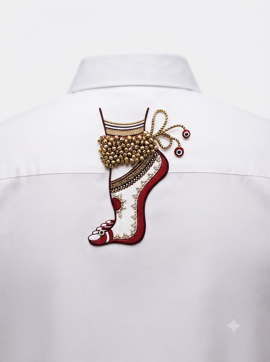 Mata Rani Charan printed White Shirt