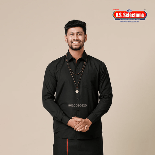 Black Ayyappa Deeksha Shirt for Men - RS Selections